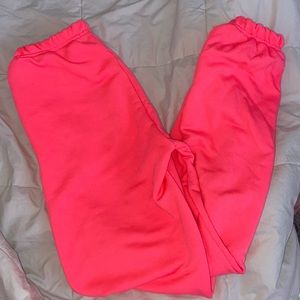 prettylittlethings pink sweatpants size 6